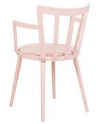 Set of 4 Dining Chairs MORILL Pastel Pink
