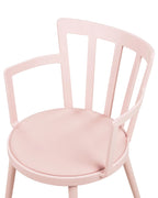Set of 4 Dining Chairs MORILL Pastel Pink