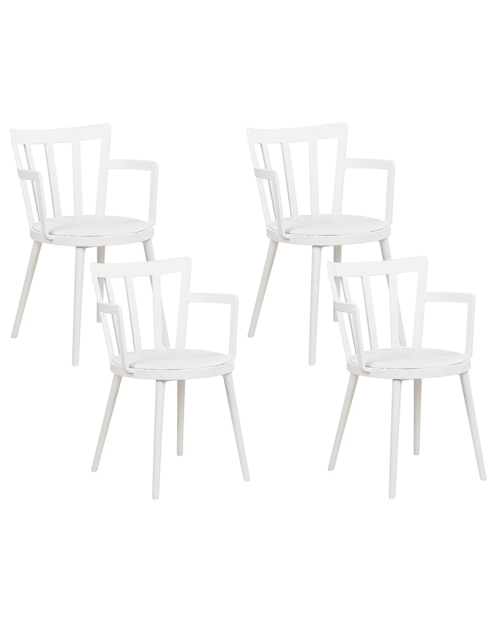 Set of 4 Dining Chairs MORILL White