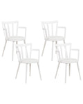 Set of 4 Dining Chairs MORILL White