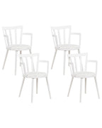 Set of 4 Dining Chairs MORILL White