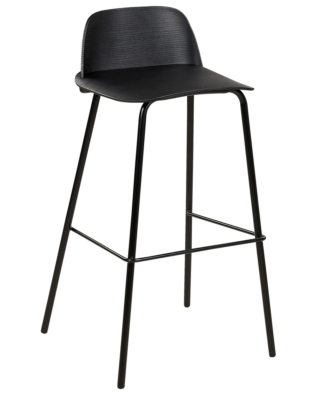 Set of 4 Bar Chairs MORA Black