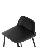 Set of 4 Bar Chairs MORA Black