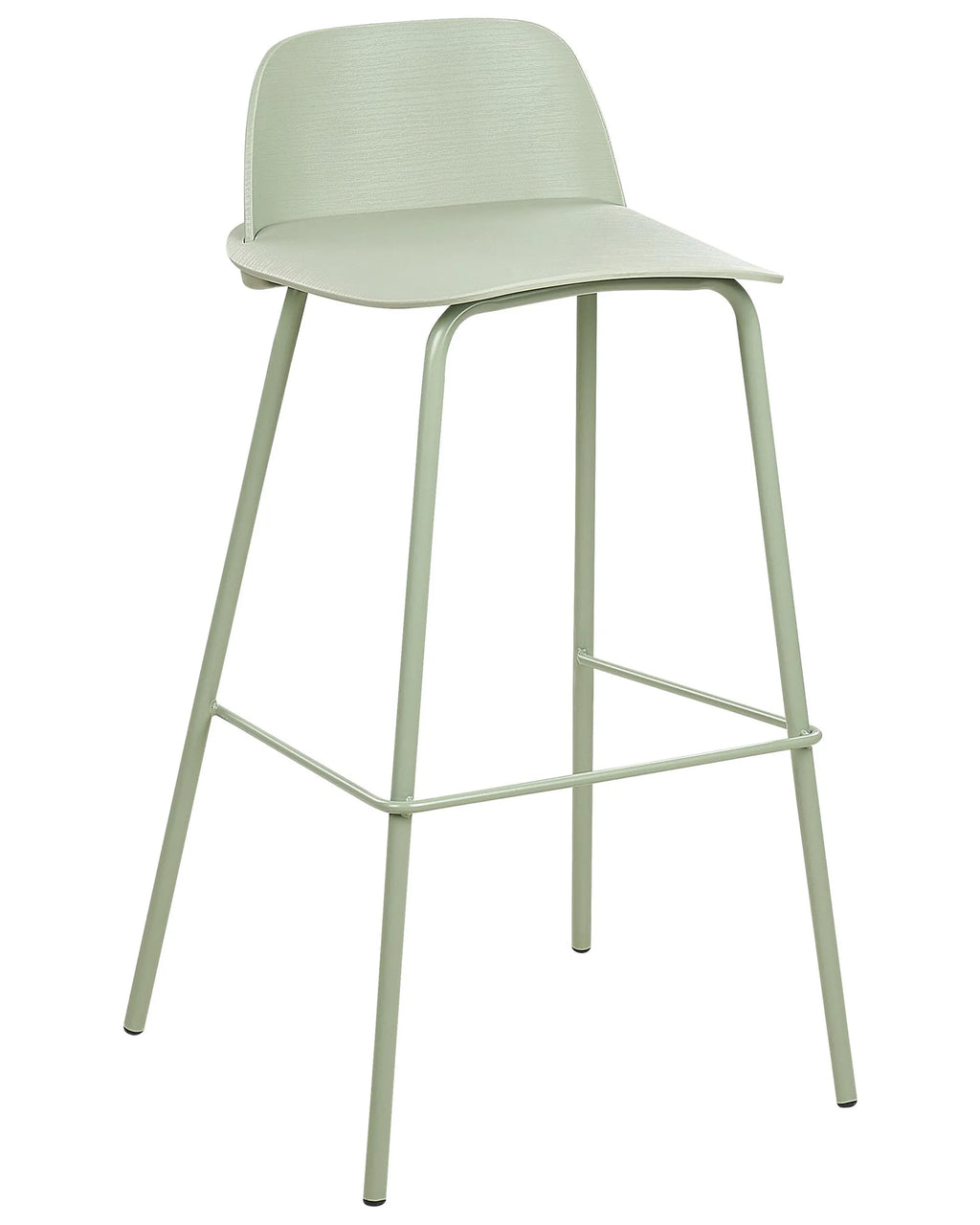 Set of 4 Bar Chairs MORA Light Green