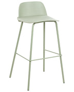 Set of 4 Bar Chairs MORA Light Green
