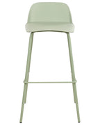 Set of 4 Bar Chairs MORA Light Green