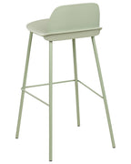 Set of 4 Bar Chairs MORA Light Green