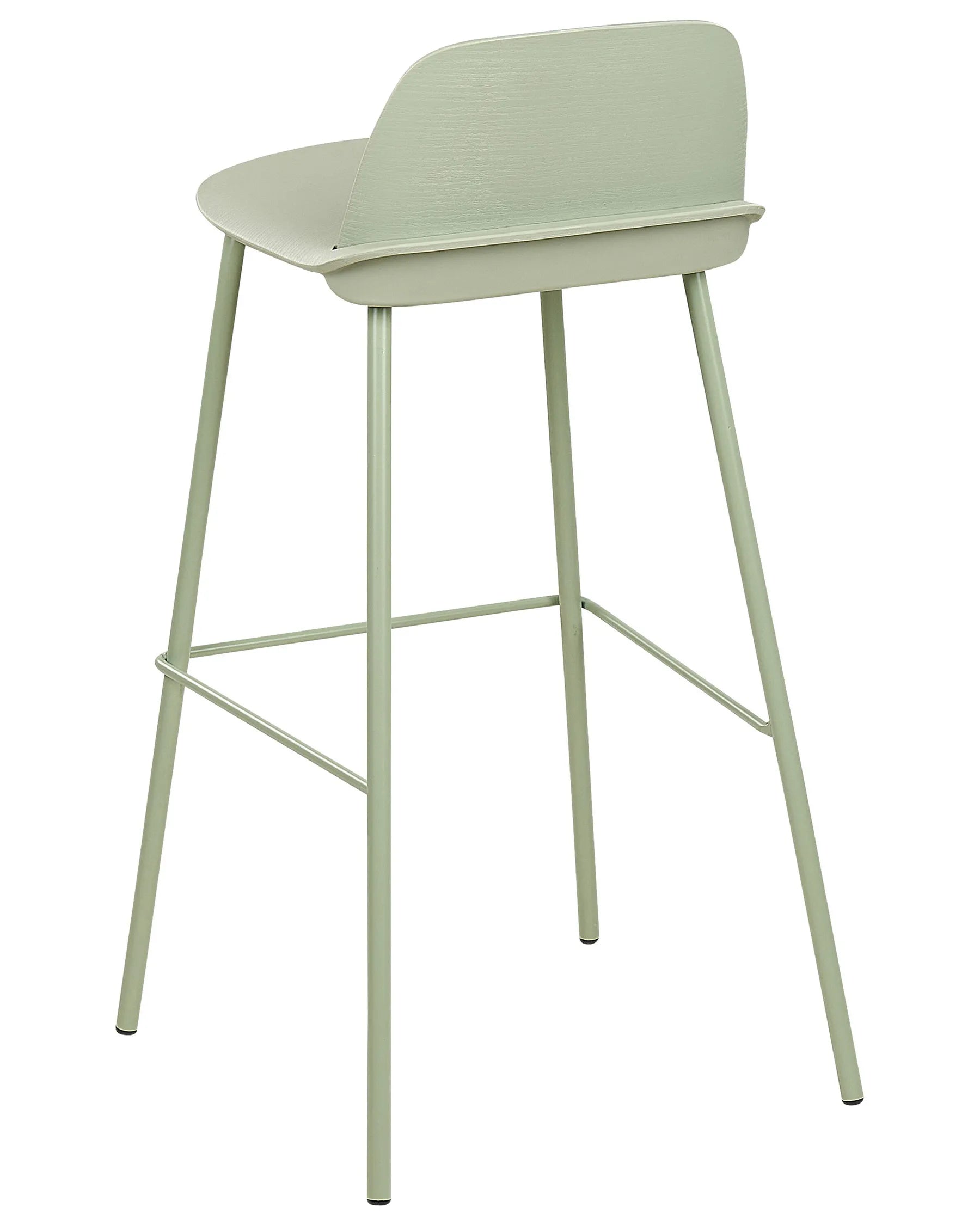 Set of 4 Bar Chairs MORA Light Green