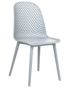 Set of 4 Dining Chairs EMORY Light Blue