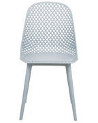 Set of 4 Dining Chairs EMORY Light Blue