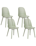 Set of 4 Dining Chairs EMORY Light Green