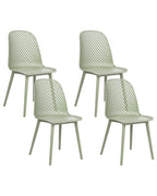 Set of 4 Dining Chairs EMORY Light Green