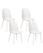 Set of 4 Dining Chairs EMORY White