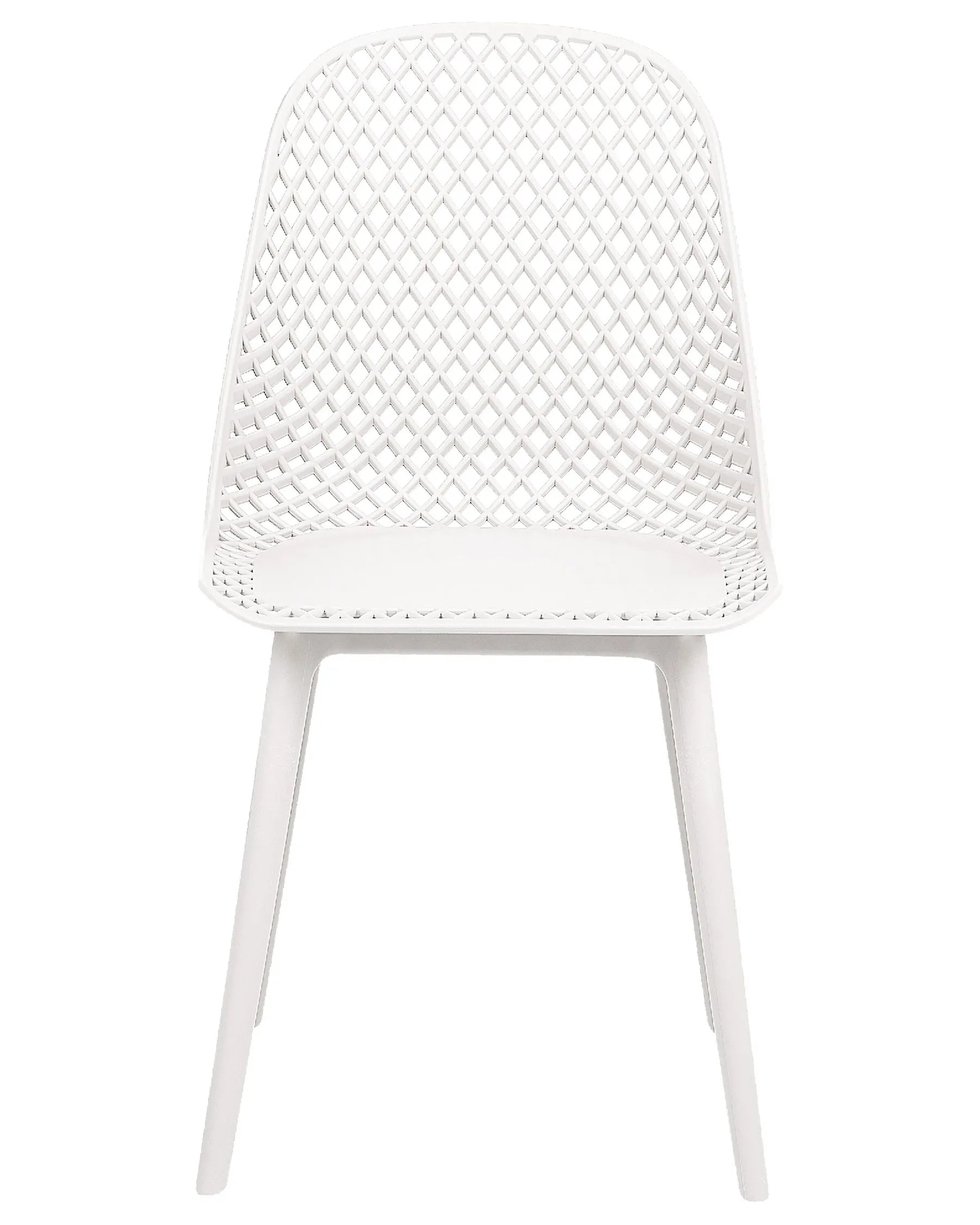 Set of 4 Dining Chairs EMORY White