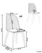 Set of 4 Dining Chairs EMORY White