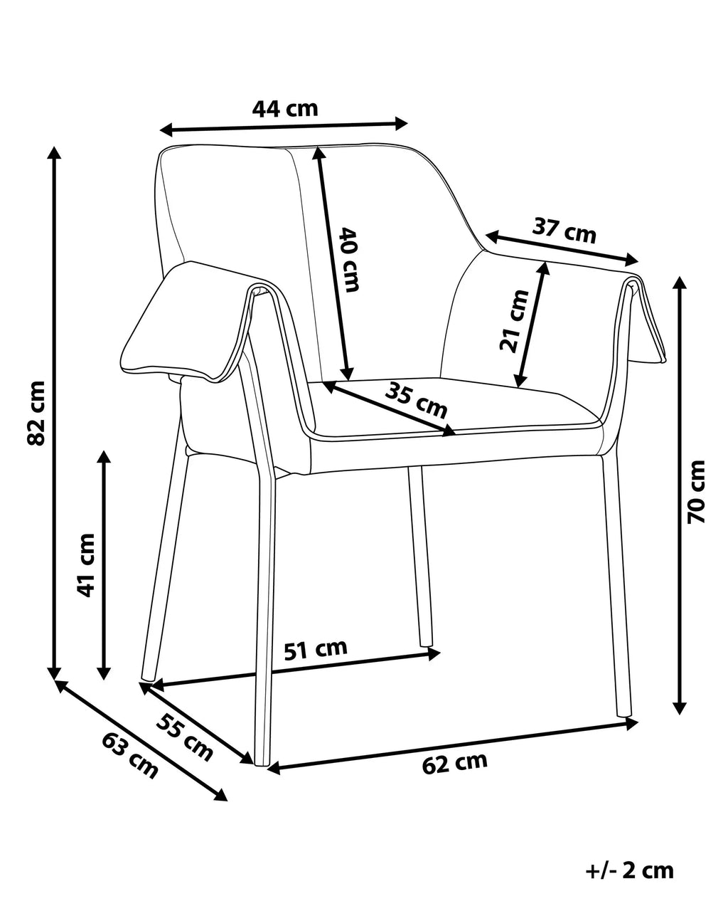 Armchair ARLA Fabric Light Beige