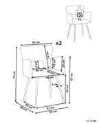 Set of 2 Dining Chairs SANILAC Boucle White