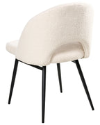 Set of 2 Dining Chairs ONAGA Boucle White