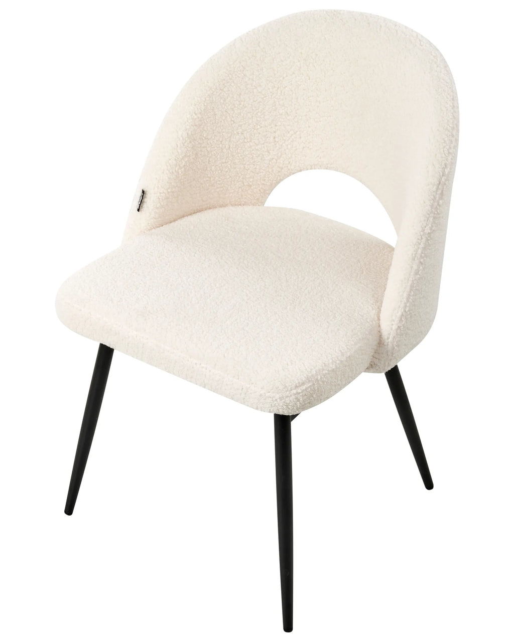 Set of 2 Dining Chairs ONAGA Boucle White