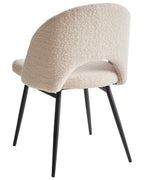 Set of 2 Dining Chairs ONAGA Boucle Beige