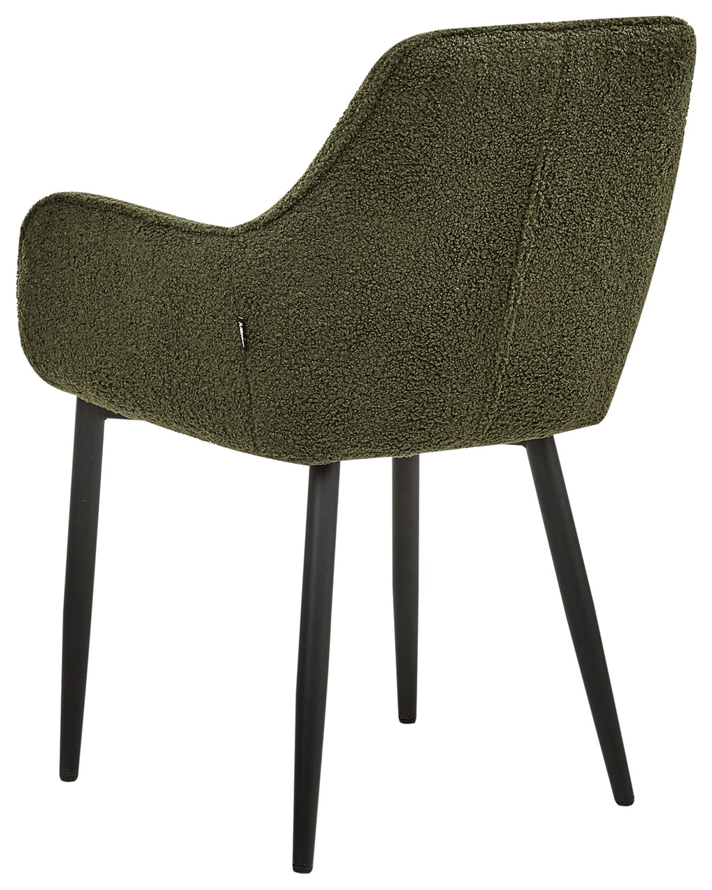 Set of 2 Dining Chairs ALDEN Boucle Dark Green