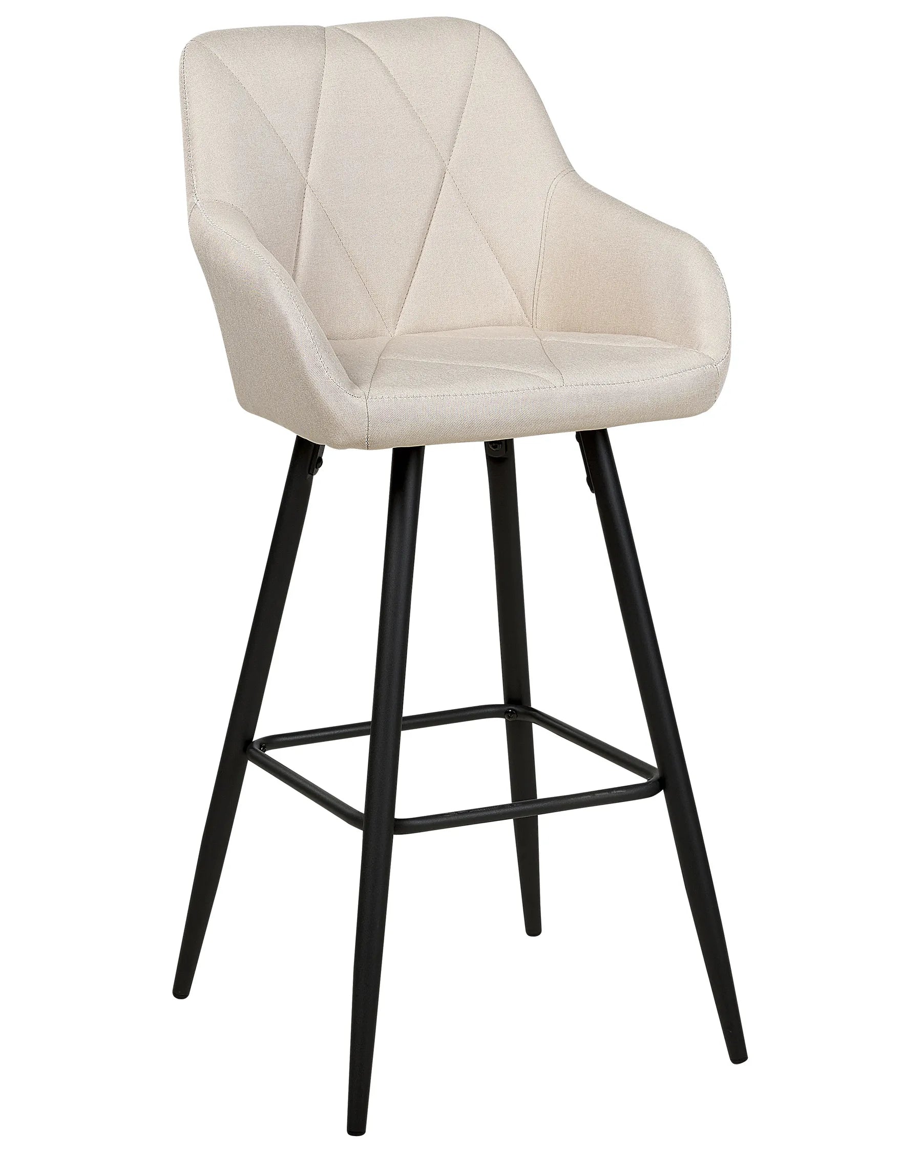 Set of 2 Bar Chairs DARIEN Light Beige