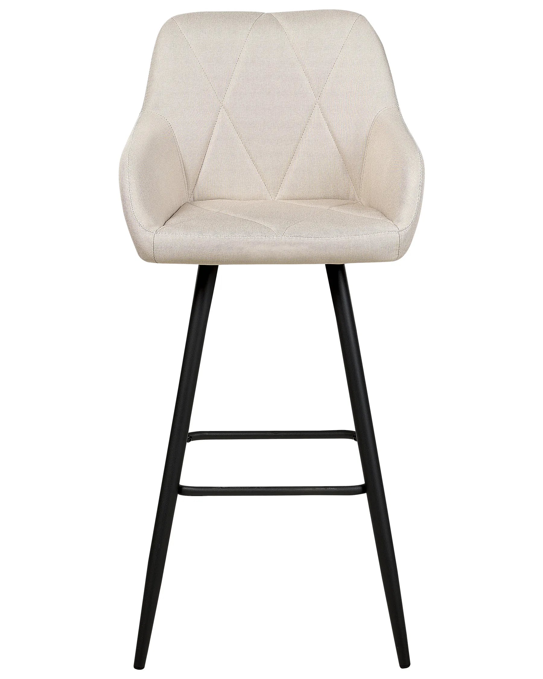 Set of 2 Bar Chairs DARIEN Light Beige