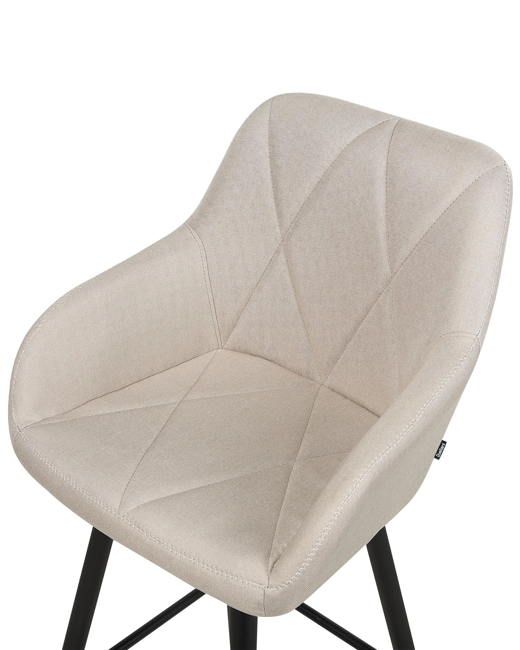 Set of 2 Bar Chairs DARIEN Light Beige