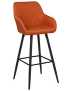 Set of 2 Bar Chairs DARIEN Orange