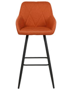 Set of 2 Bar Chairs DARIEN Orange