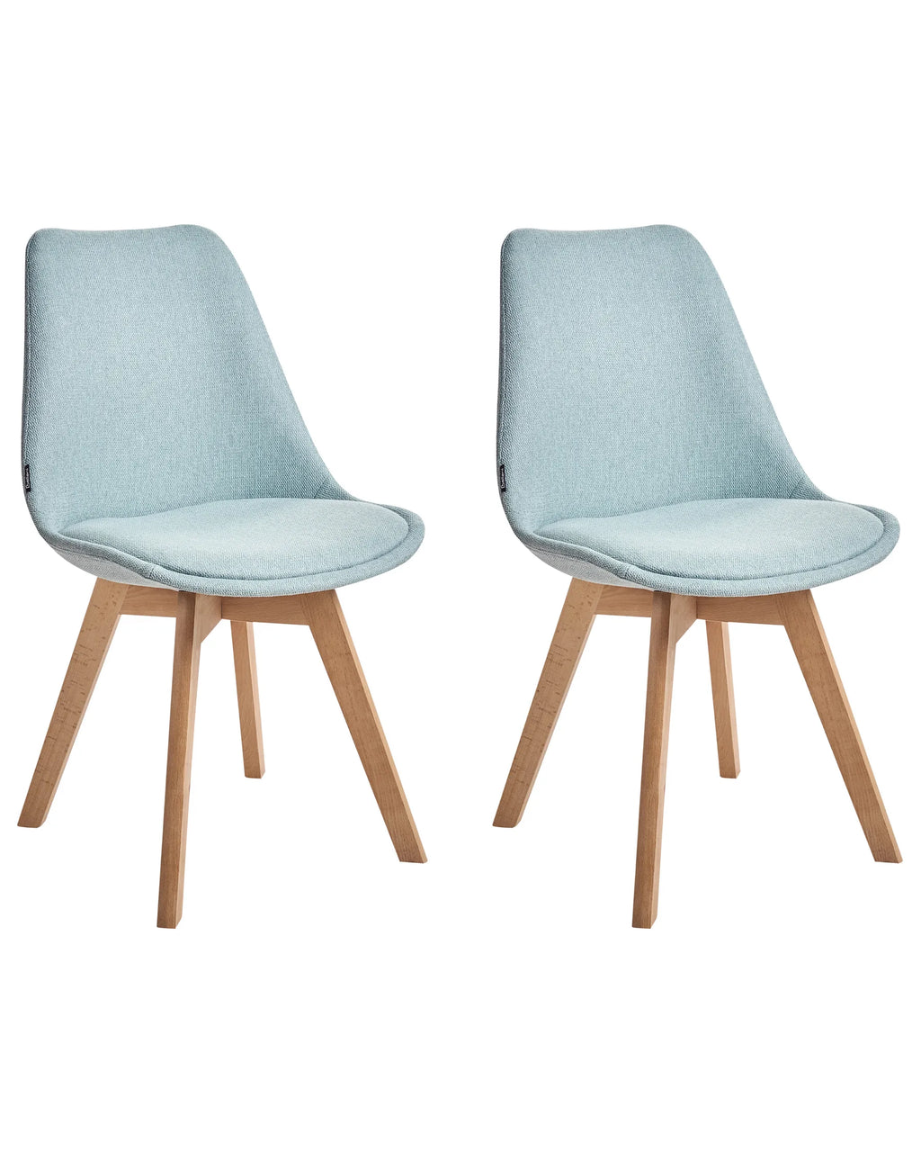 Set of 2 Dining Chairs DAKOTA II Fabric Mint Green