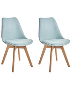 Set of 2 Dining Chairs DAKOTA II Fabric Mint Green