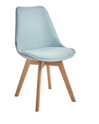 Set of 2 Dining Chairs DAKOTA II Fabric Mint Green