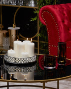Coffee Table FLORENCE Glass Black/ Gold