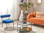Coffee Table BIRNEY Tempered Glass Black