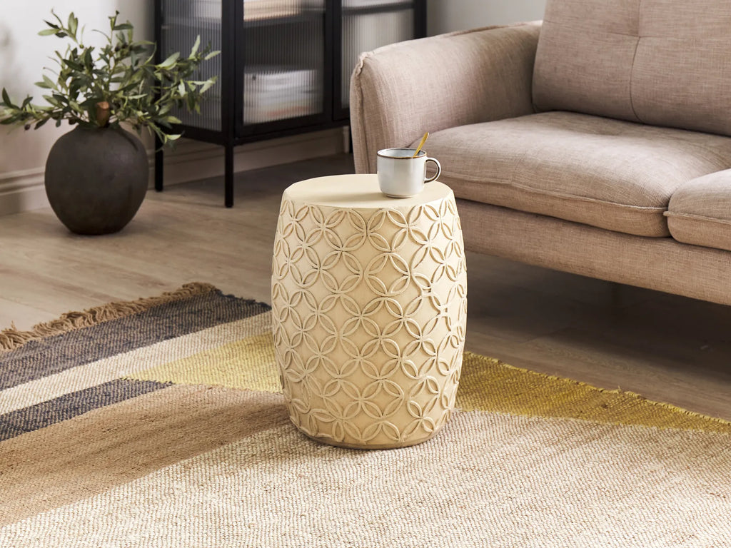 Side Table ZOGNO 33 cm 33 cm Light Beige