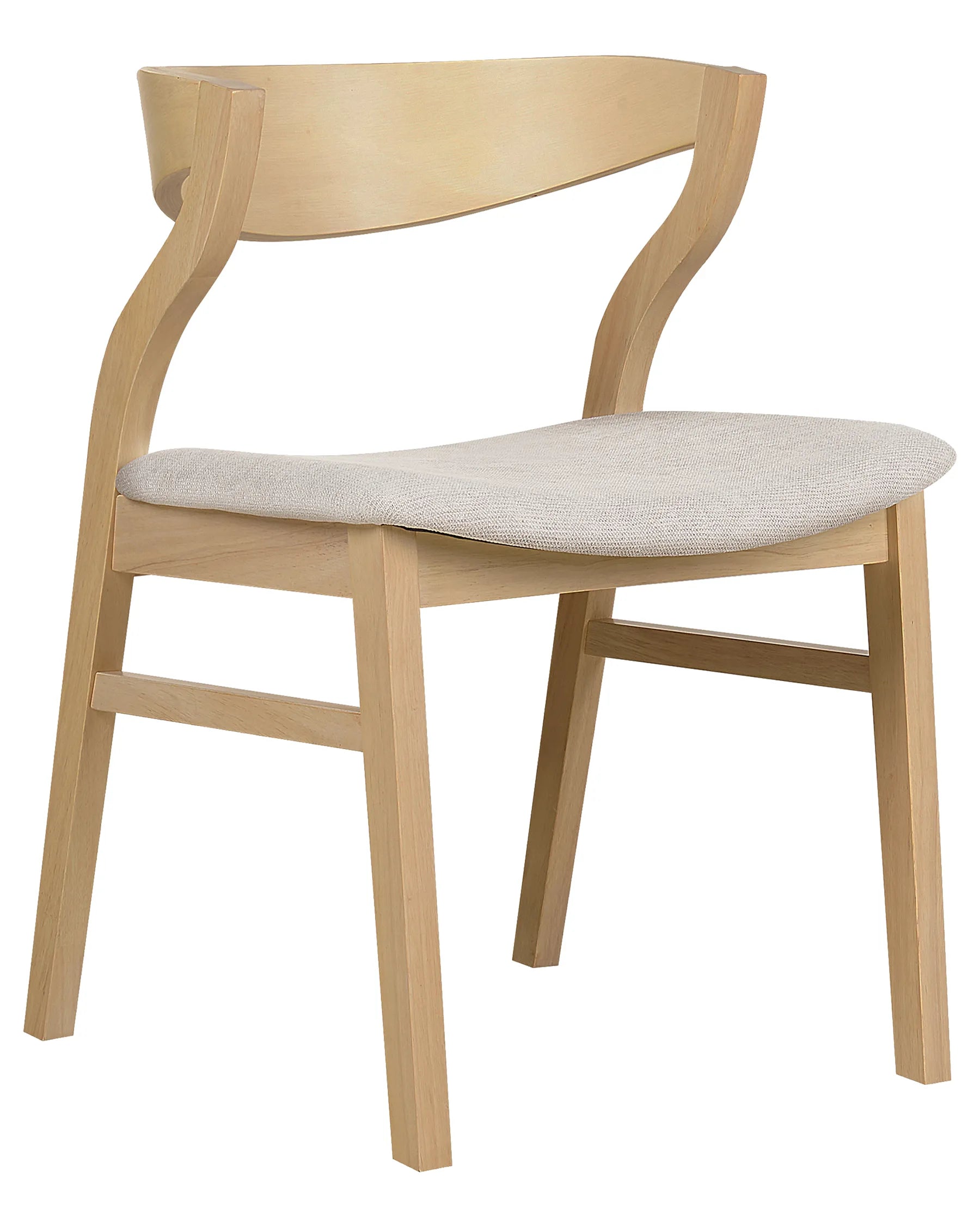 Set of 2 Dining Chairs MAROA Wood Beige