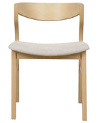 Set of 2 Dining Chairs MAROA Wood Beige