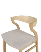 Set of 2 Dining Chairs MAROA Wood Beige
