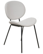Set of 2 Dining Chairs LUANA Velvet Light Grey