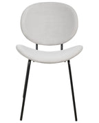 Set of 2 Dining Chairs LUANA Velvet Light Grey