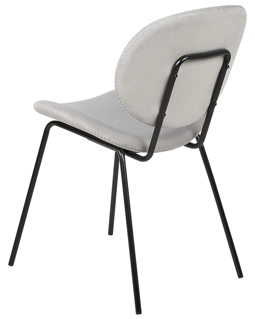 Set of 2 Dining Chairs LUANA Velvet Light Grey
