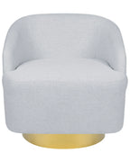 Swivel Armchair LAVIK Fabric Light Grey