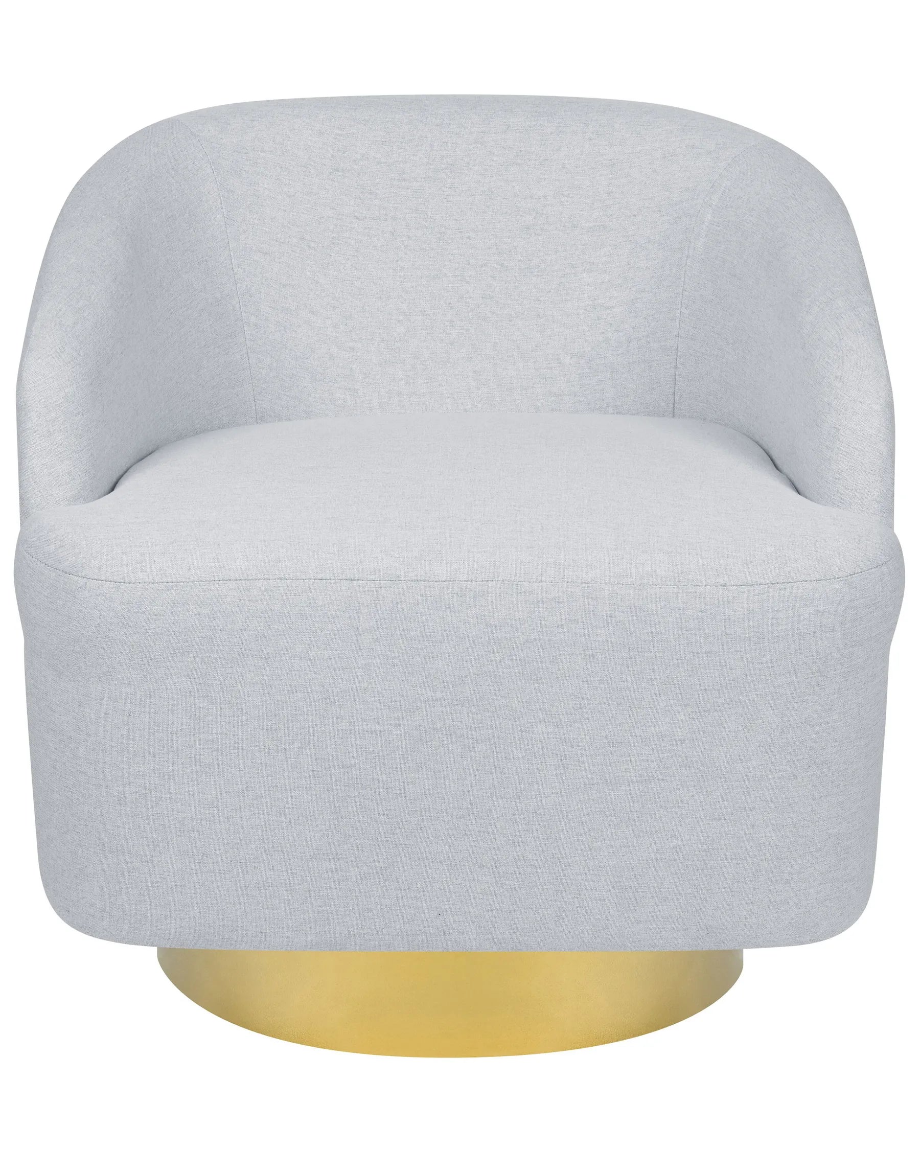 Swivel Armchair LAVIK Fabric Light Grey
