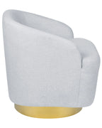 Swivel Armchair LAVIK Fabric Light Grey