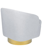 Swivel Armchair LAVIK Fabric Light Grey