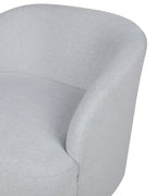 Swivel Armchair LAVIK Fabric Light Grey