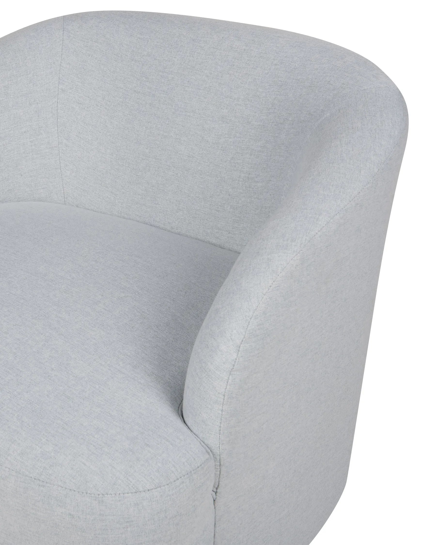 Swivel Armchair LAVIK Fabric Light Grey