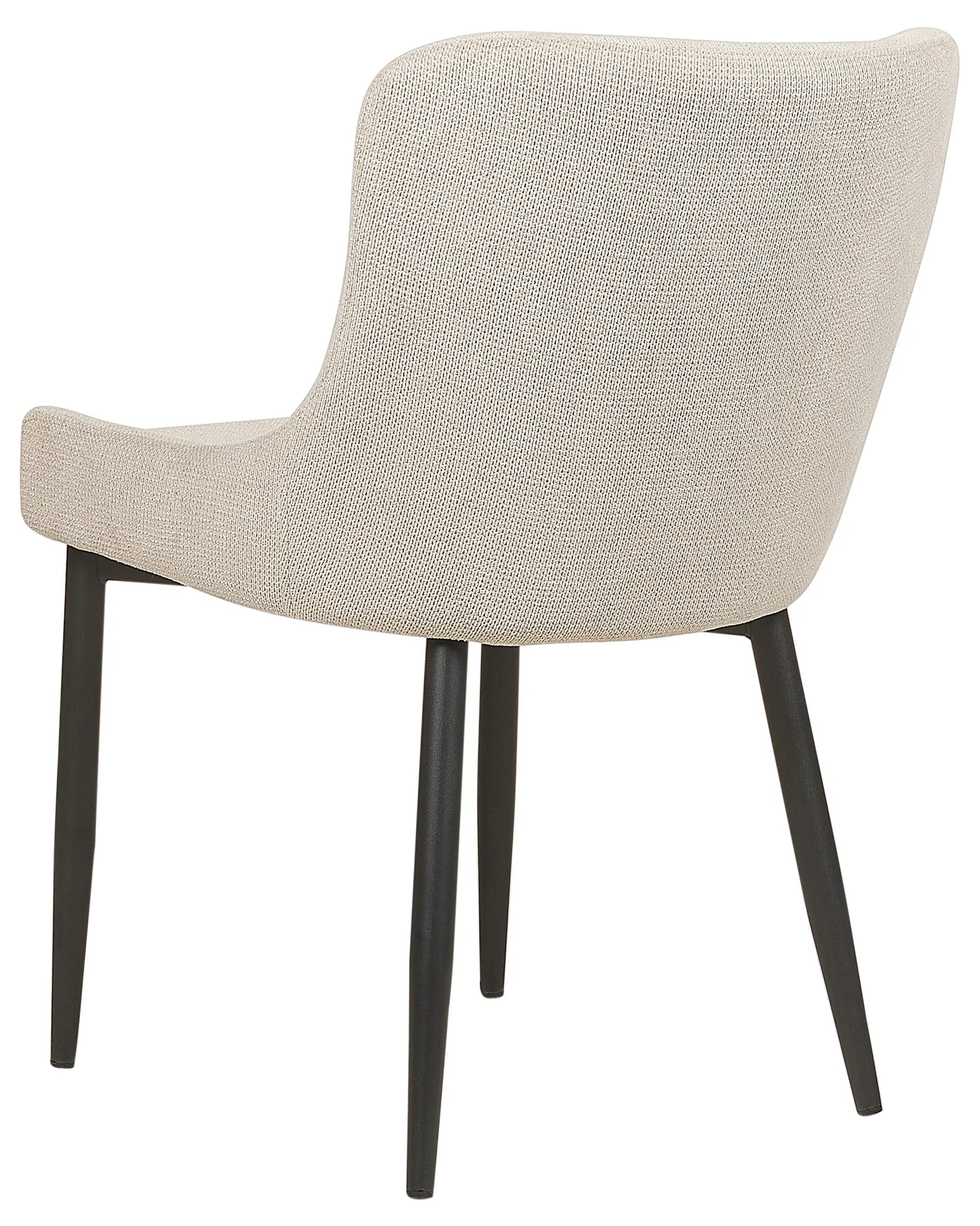 Set of 2 Dining Chairs EVERLY Fabric Light Beige