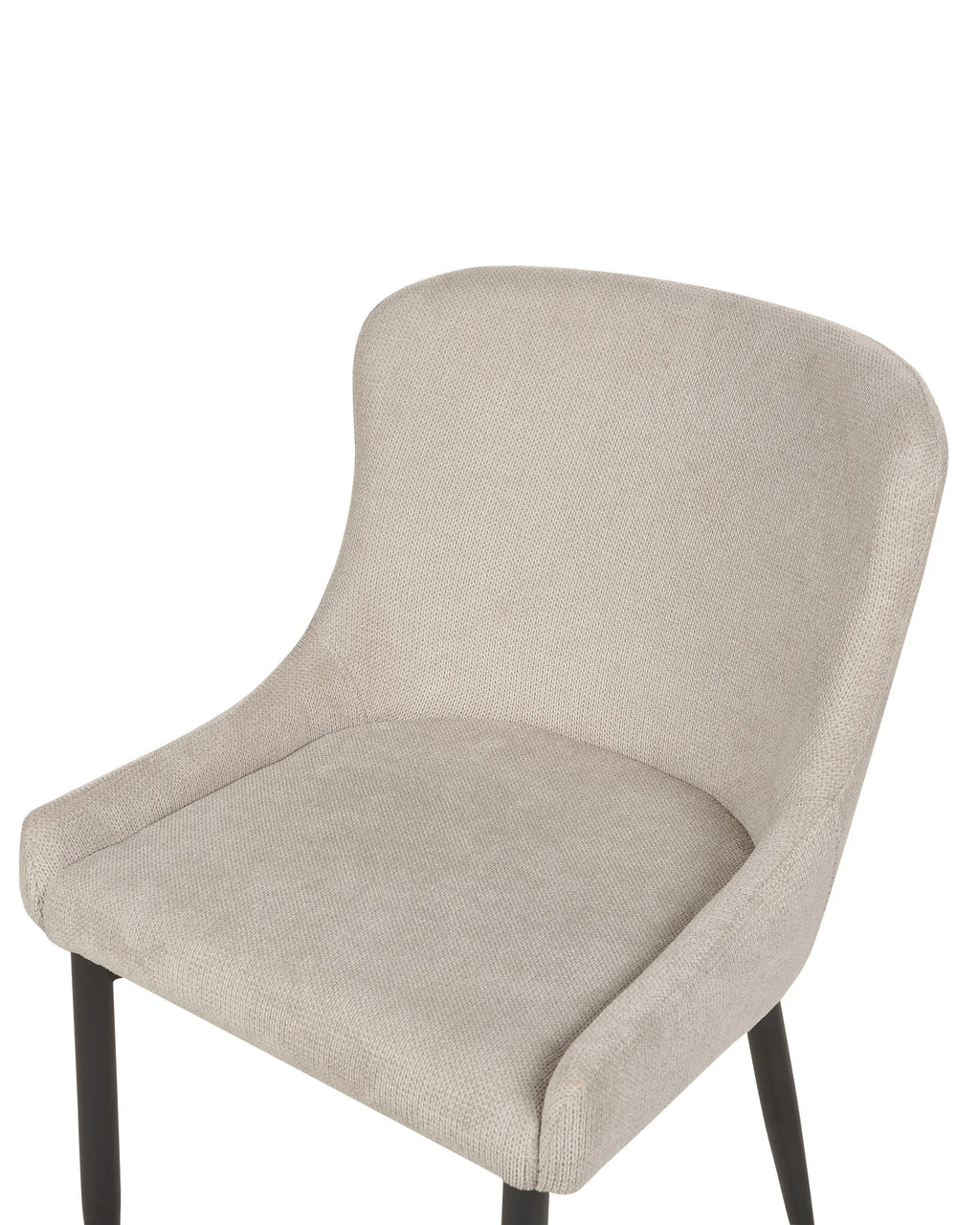 Set of 2 Dining Chairs EVERLY Fabric Light Beige